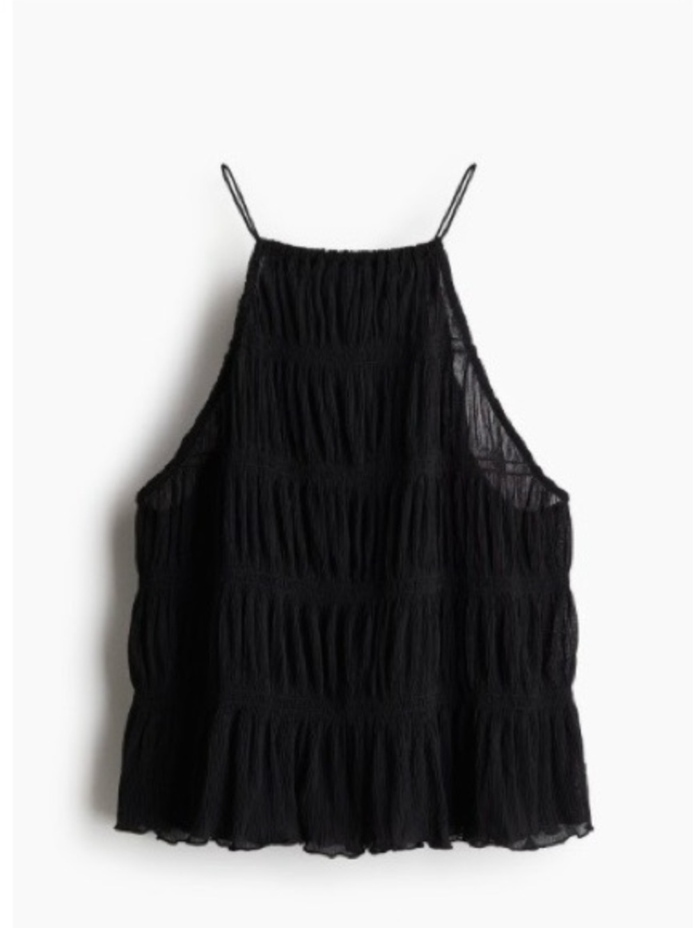 H&M HONEYCOMB TOP WITH THIN STRAPS